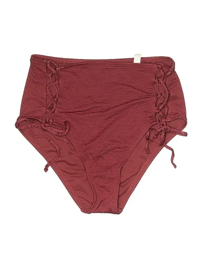 Pre-owned Shade & Shore Swimsuit Bottoms In Burgundy
