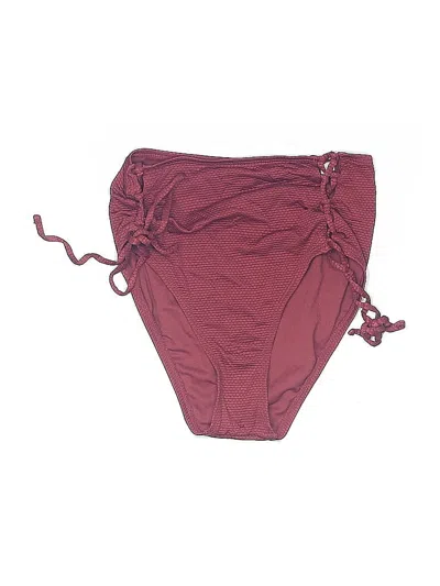 Pre-owned Shade & Shore Swimsuit Bottoms In Burgundy