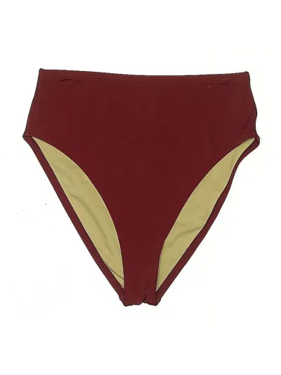 Pre-owned Shade & Shore Swimsuit Bottoms In Burgundy