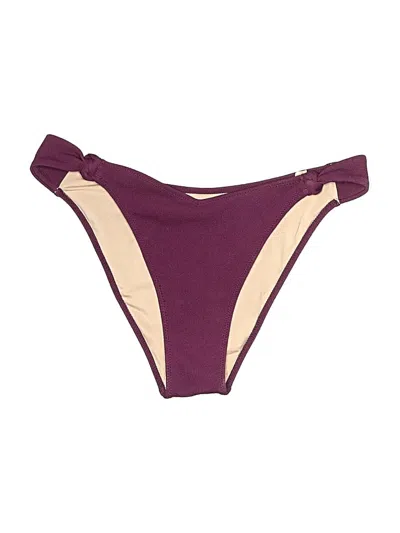 Pre-owned Shade & Shore Swimsuit Bottoms In Burgundy