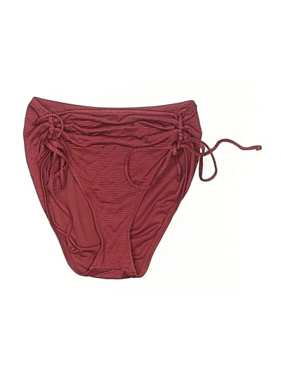 Pre-owned Shade & Shore Swimsuit Bottoms In Burgundy