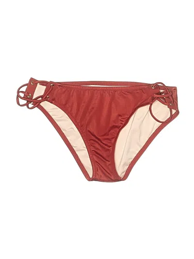 Pre-owned Shade & Shore Swimsuit Bottoms In Burgundy