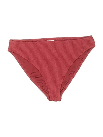 Pre-owned Shade & Shore Swimsuit Bottoms In Burgundy