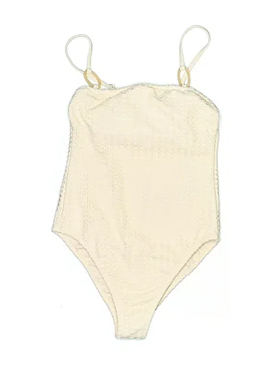 Pre-owned Shade & Shore Swimsuit Bottoms In White