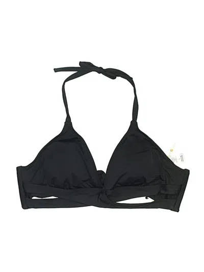 Shade & Shore Swimsuit Top Black Solid Pattern Swimwear