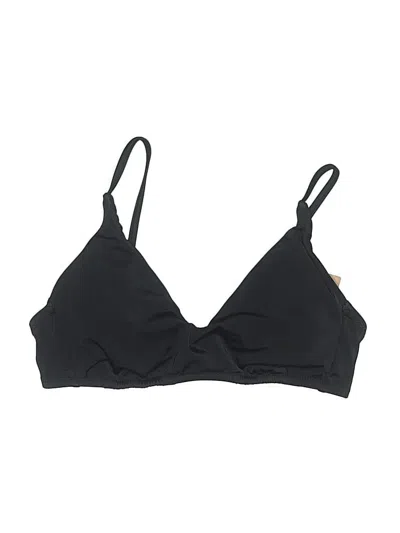 Shade & Shore Swimsuit Top Black Solid Pattern Swimwear
