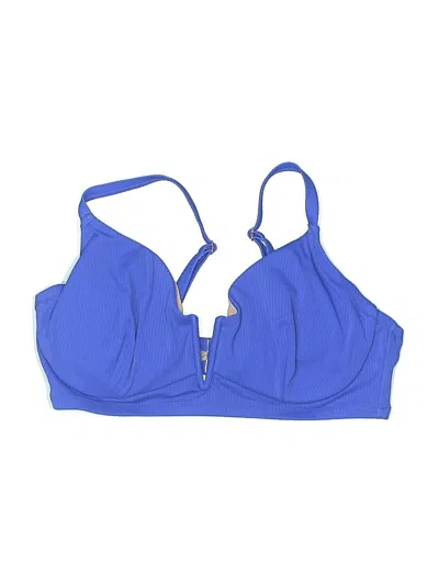 Pre-owned Shade & Shore Swimsuit Top Blue Swimwear