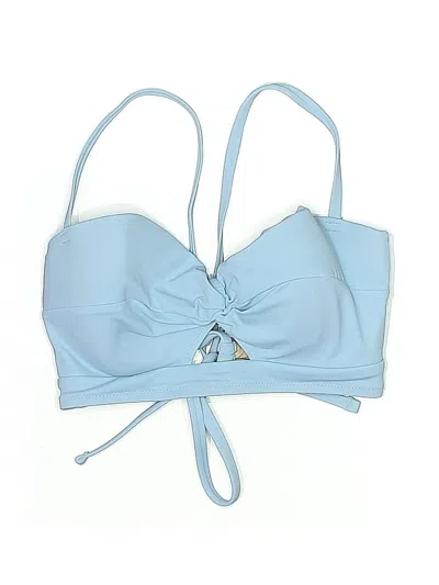 Pre-owned Shade & Shore Swimsuit Top Blue Swimwear