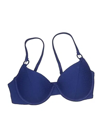 Pre-owned Shade & Shore Swimsuit Top Blue Swimwear