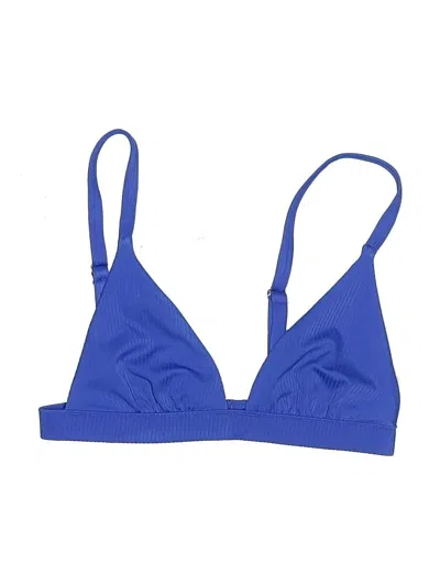 Pre-owned Shade & Shore Swimsuit Top Blue Swimwear
