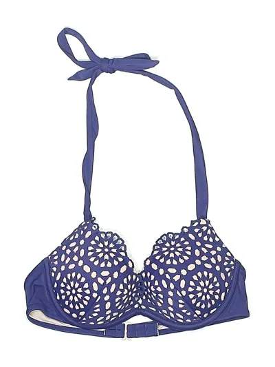 Pre-owned Shade & Shore Swimsuit Top Blue Swimwear