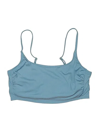 Pre-owned Shade & Shore Swimsuit Top Blue Swimwear