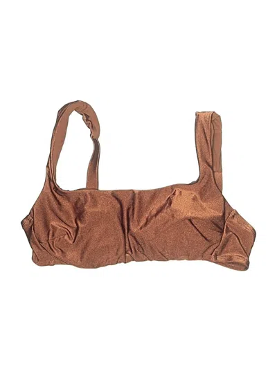 Pre-owned Shade & Shore Swimsuit Top Brown Swimwear