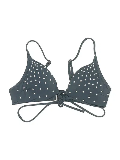 Pre-owned Shade & Shore Swimsuit Top Gray Stars Pattern Swimwear