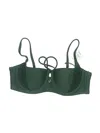 Shade & Shore Swimsuit Top Green Swimwear In Green