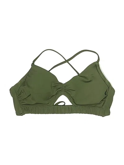 Pre-owned Shade & Shore Swimsuit Top Green Swimwear