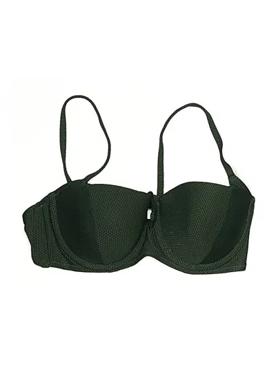 Pre-owned Shade & Shore Swimsuit Top Green Swimwear