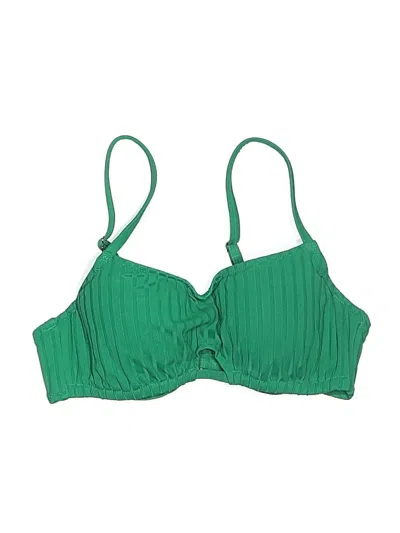 Pre-owned Shade & Shore Swimsuit Top Green Swimwear