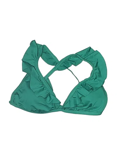 Pre-owned Shade & Shore Swimsuit Top Green Swimwear