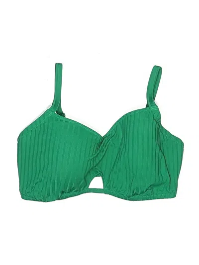 Pre-owned Shade & Shore Swimsuit Top Green Swimwear
