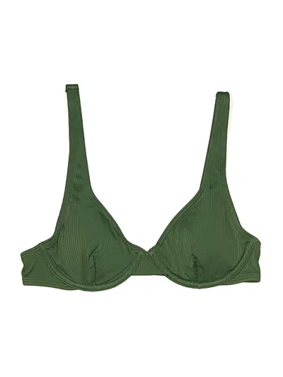 Pre-owned Shade & Shore Swimsuit Top Green Swimwear
