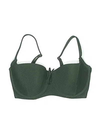 Pre-owned Shade & Shore Swimsuit Top Green Swimwear