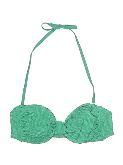 Pre-owned Shade & Shore Swimsuit Top Green Swimwear