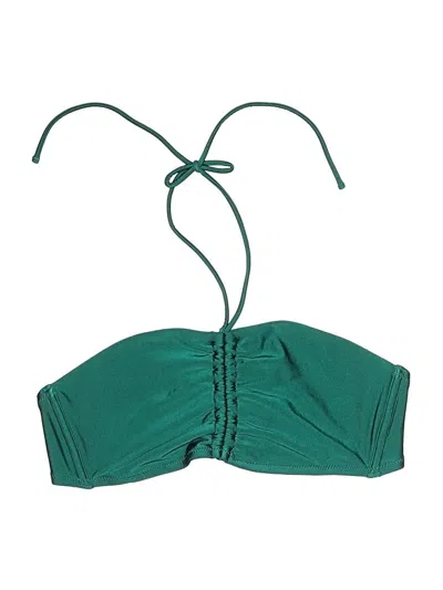 Pre-owned Shade & Shore Swimsuit Top Green Swimwear