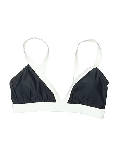 Pre-owned Shade & Shore Swimsuit Top Ivory Color Block Pattern Swimwear