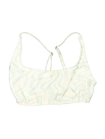 Pre-owned Shade & Shore Swimsuit Top Ivory Print Pattern Swimwear