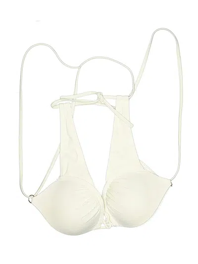 Pre-owned Shade & Shore Swimsuit Top Ivory Swimwear In White