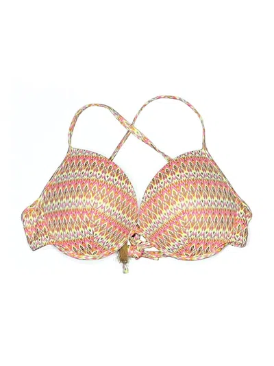 Pre-owned Shade & Shore Swimsuit Top Pink Print Pattern Swimwear