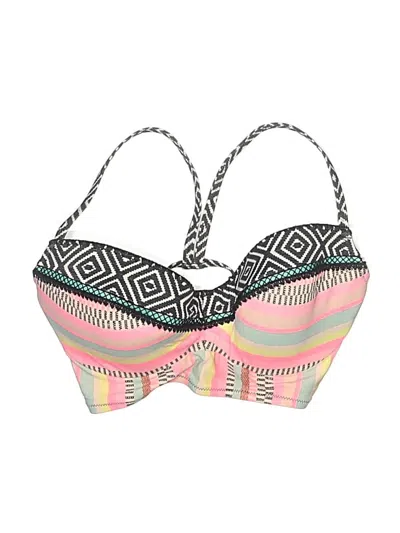 Pre-owned Shade & Shore Swimsuit Top Pink Print Pattern Swimwear