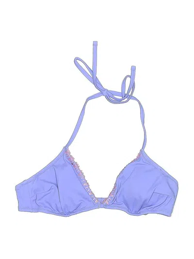 Pre-owned Shade & Shore Swimsuit Top Purple Halter Neckline Swimwear