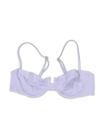 Pre-owned Shade & Shore Swimsuit Top Purple Swimwear