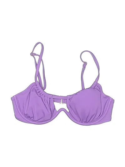 Pre-owned Shade & Shore Swimsuit Top Purple Swimwear