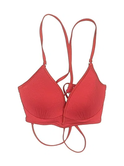 Pre-owned Shade & Shore Swimsuit Top Red Swimwear