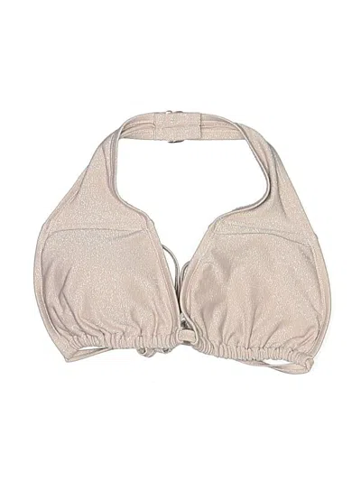 Pre-owned Shade & Shore Swimsuit Top Tan Swimwear In Brown