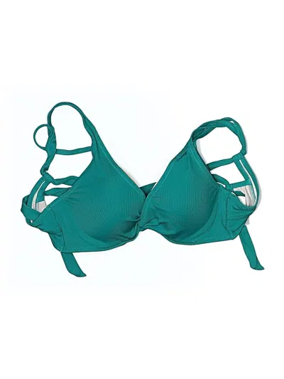 Pre-owned Shade & Shore Swimsuit Top Teal Swimwear