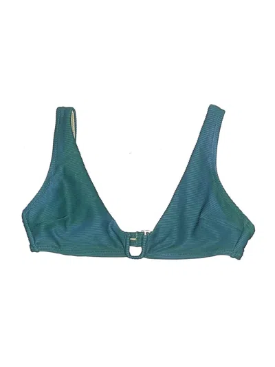 Pre-owned Shade & Shore Swimsuit Top Teal Swimwear