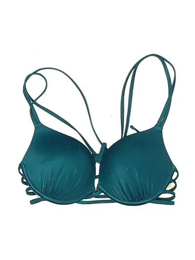 Pre-owned Shade & Shore Swimsuit Top Teal Swimwear