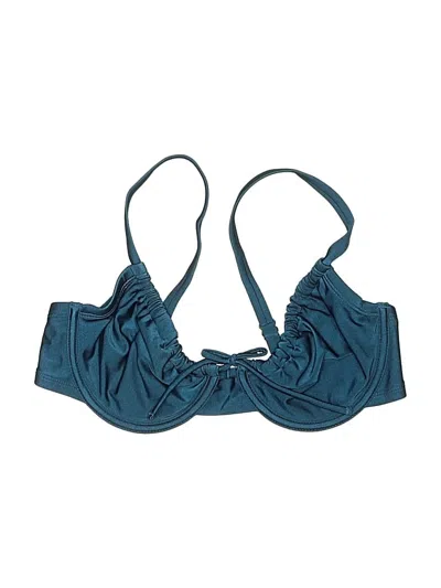 Pre-owned Shade & Shore Swimsuit Top Teal Swimwear