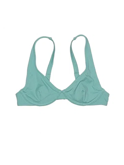 Pre-owned Shade & Shore Swimsuit Top Teal Swimwear