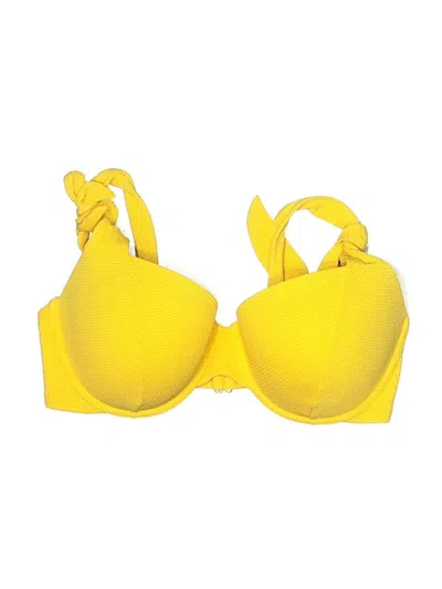 Pre-owned Shade & Shore Swimsuit Top Yellow Swimwear