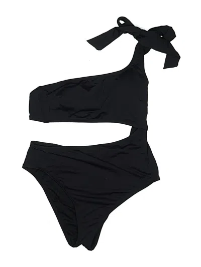 Pre-owned Shade & Shore Two Piece Swimsuit In Black