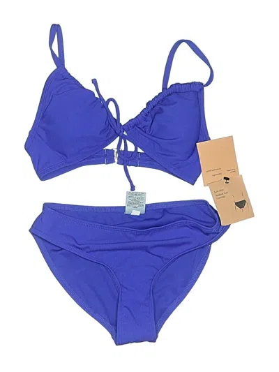 Pre-owned Shade & Shore Two Piece Swimsuit In Blue