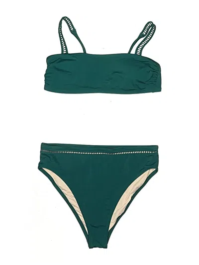 Pre-owned Shade & Shore Two Piece Swimsuit In Green