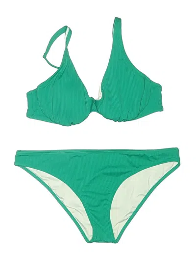 Pre-owned Shade & Shore Two Piece Swimsuit In Green