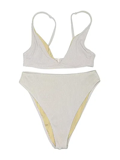 Pre-owned Shade & Shore Two Piece Swimsuit In Ivory