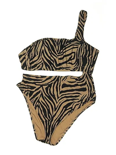 Pre-owned Shade & Shore Two Piece Swimsuit In Tan